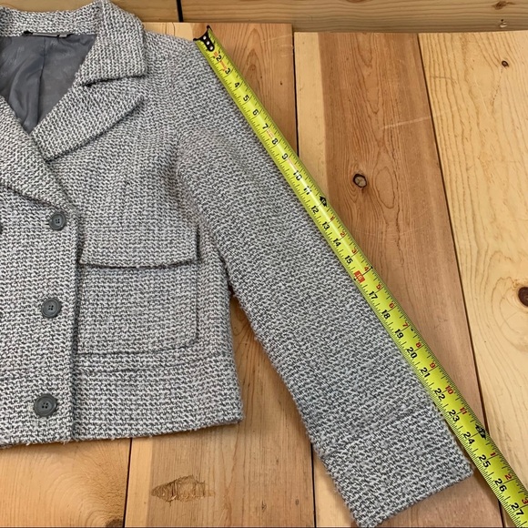 Tex by MaxAzria double breasted tweed button up blazer jacket S - Picture 14 of 16